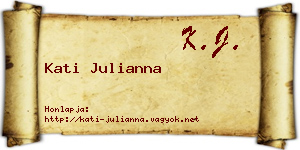 Kati Julianna névjegykártya
